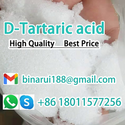 Cas 147-71-7 D- tartaric acid C4H6O6 สารเสริมอาหารที่มี tartaric acid